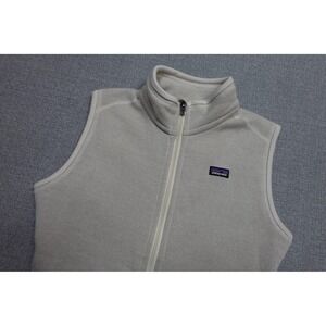 Patagonia Better Sweater Vest Womens Medium White Fleece Full Zip Pockets Soft